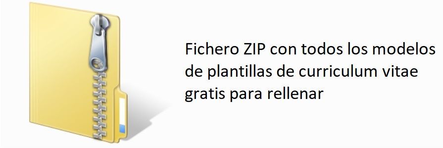 Todas las plantillas de curriculum vitae gratis comprimidas en un ZIP en formato Word